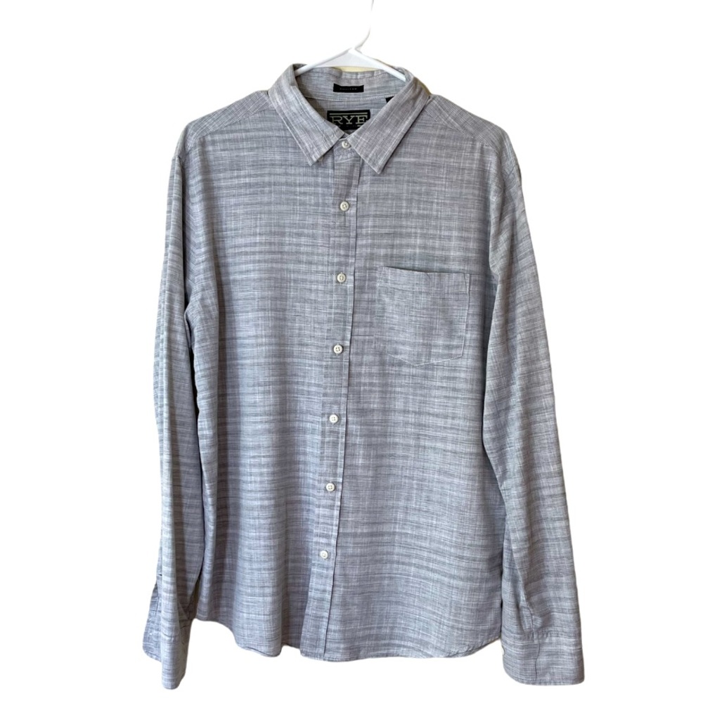RYE Mens long sleeve button down shirt.